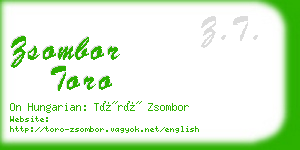 zsombor toro business card